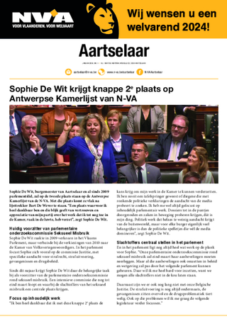 Huis-aan-huisblad Januari 2024 | N-VA Aartselaar